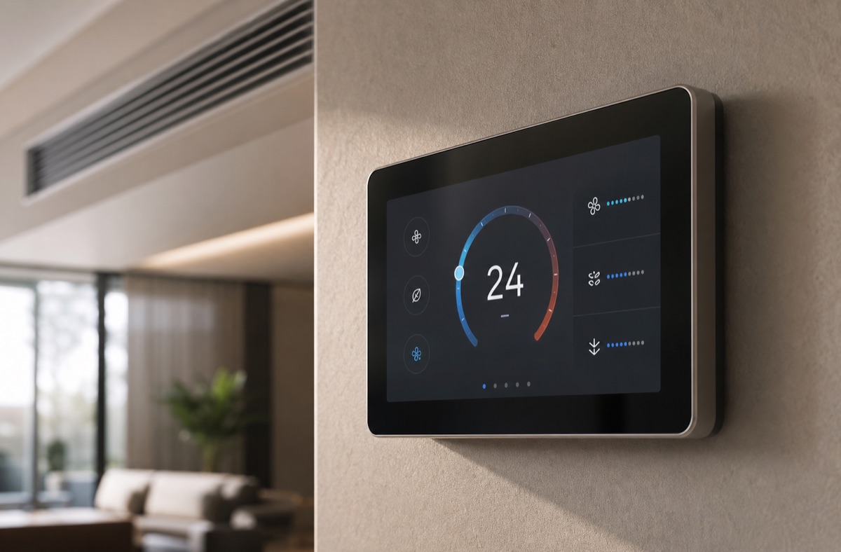 Interfață de control smart pentru temperatură și HVAC