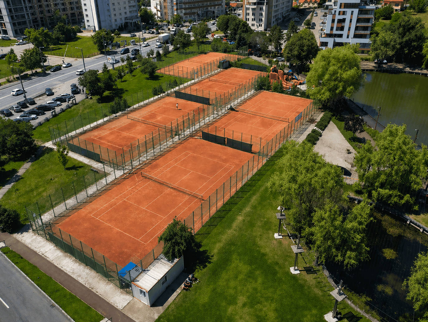 Premium clay tennis courts at Match Ball Tennis Club